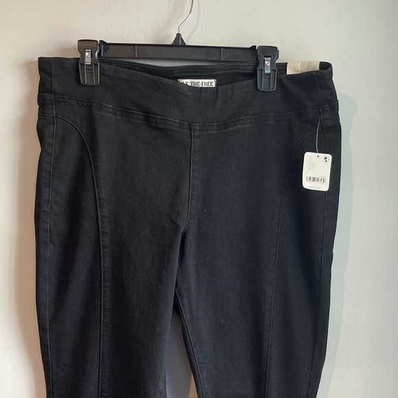 Free People We the Free Double Dutch Pull On Slit Pants, Black, Large - NWT - Picture 3 of 7